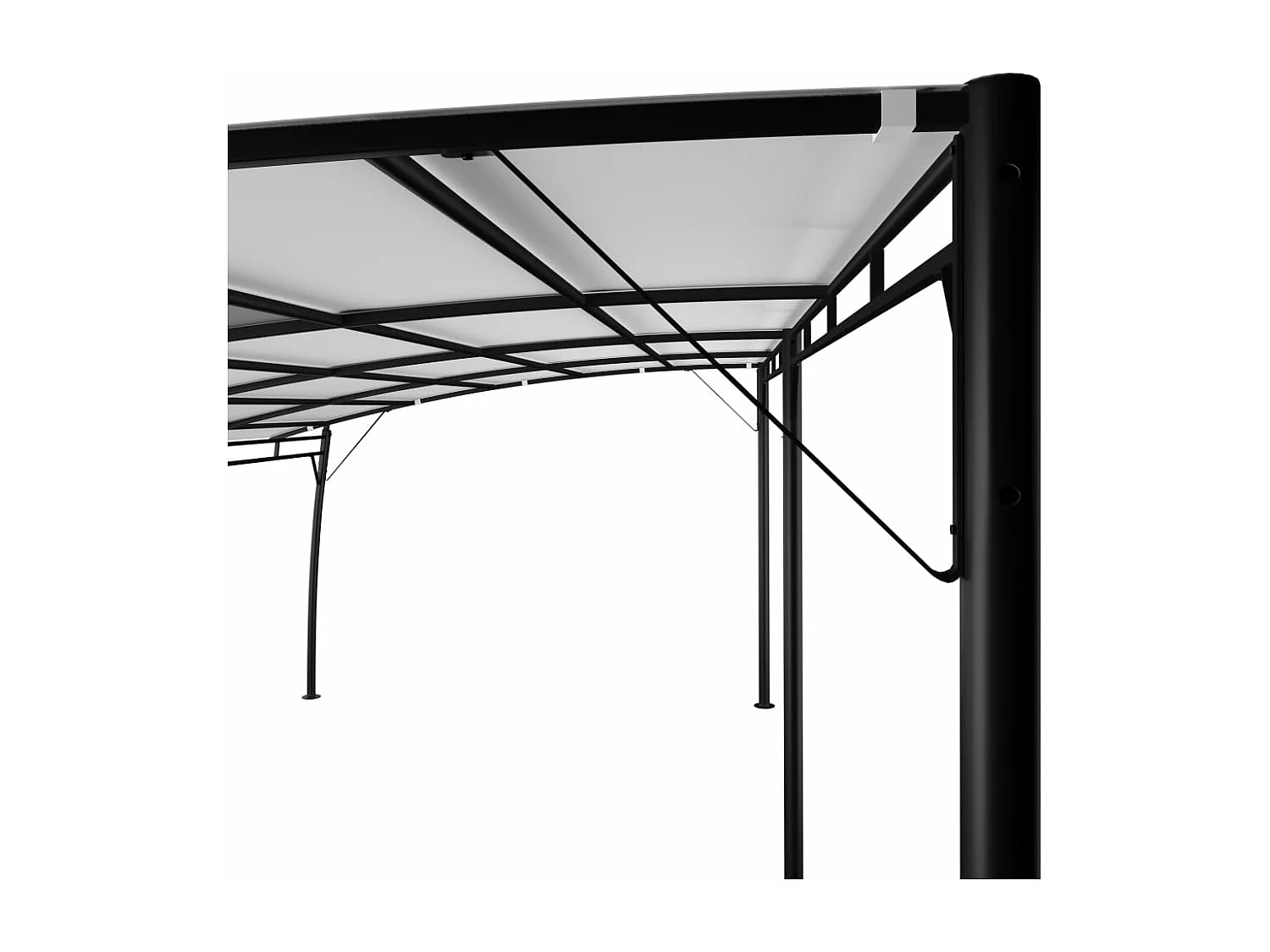 Garten-Sonnenschutz 6x3x2,55 m Cremeweiß