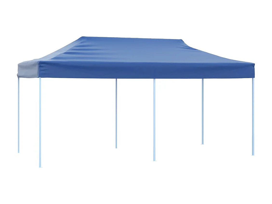 Tente de réception pliable bleue 3 x 6 m