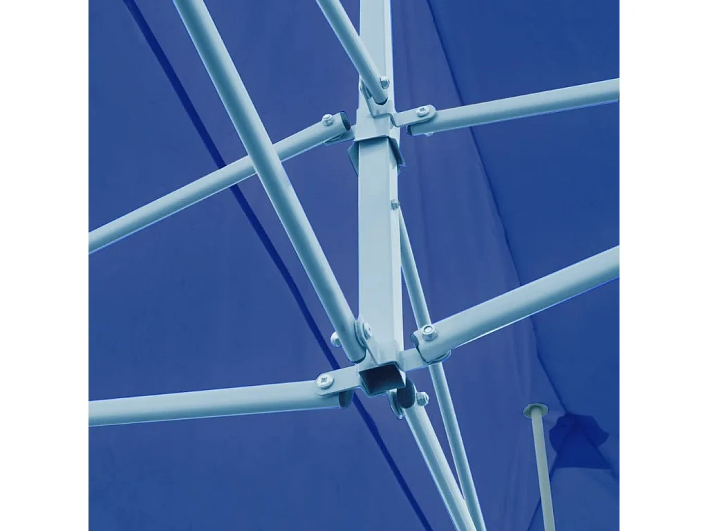 Tente de réception pliable bleue 3 x 6 m