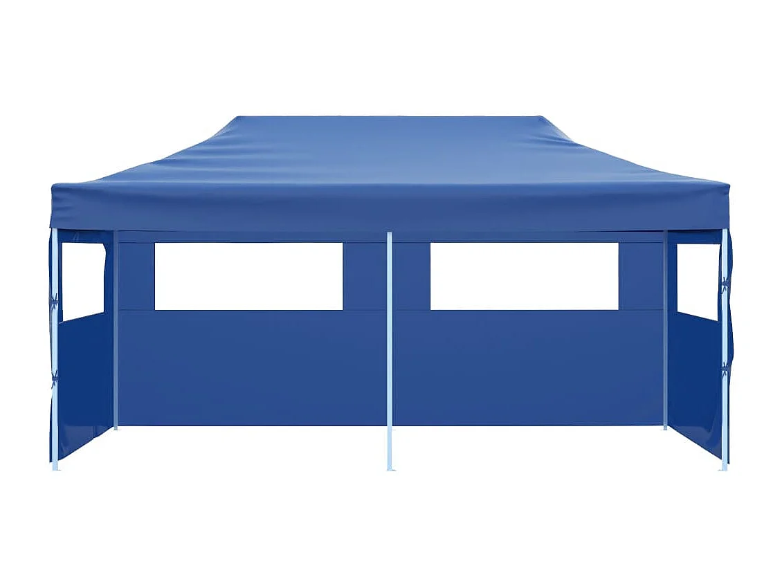 Tente de réception pliable bleue 3 x 6 m