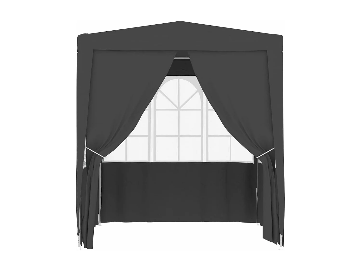 Profi-Partyzelt mit Seitenwänden 2×2m Anthrazit 90 g/m²