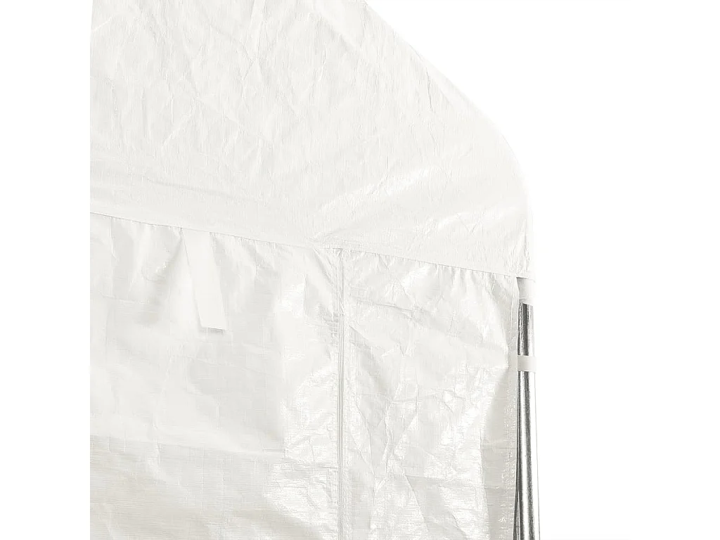 Gazebo com telhado 11,15x4,08x3,22 m polietileno branco
