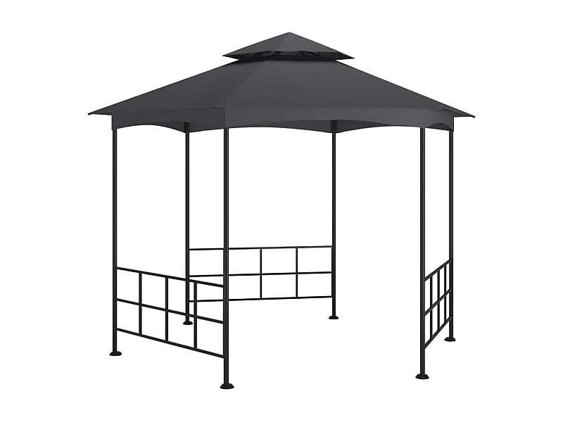 Gazebo com paredes laterais 3,1x2,7 m antracite