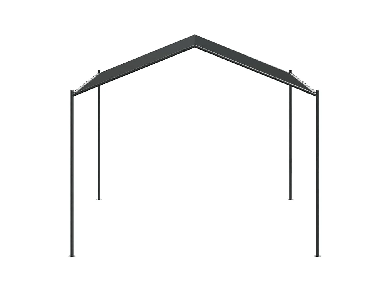 Tenda a Baldacchino Antracite 4x4 m in Acciaio e Tessuto