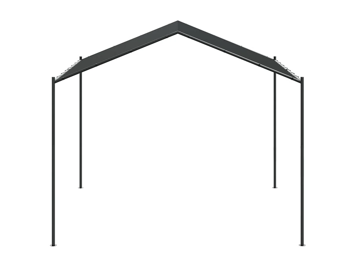Tenda com toldo 4x4 m aço e tecido antracite