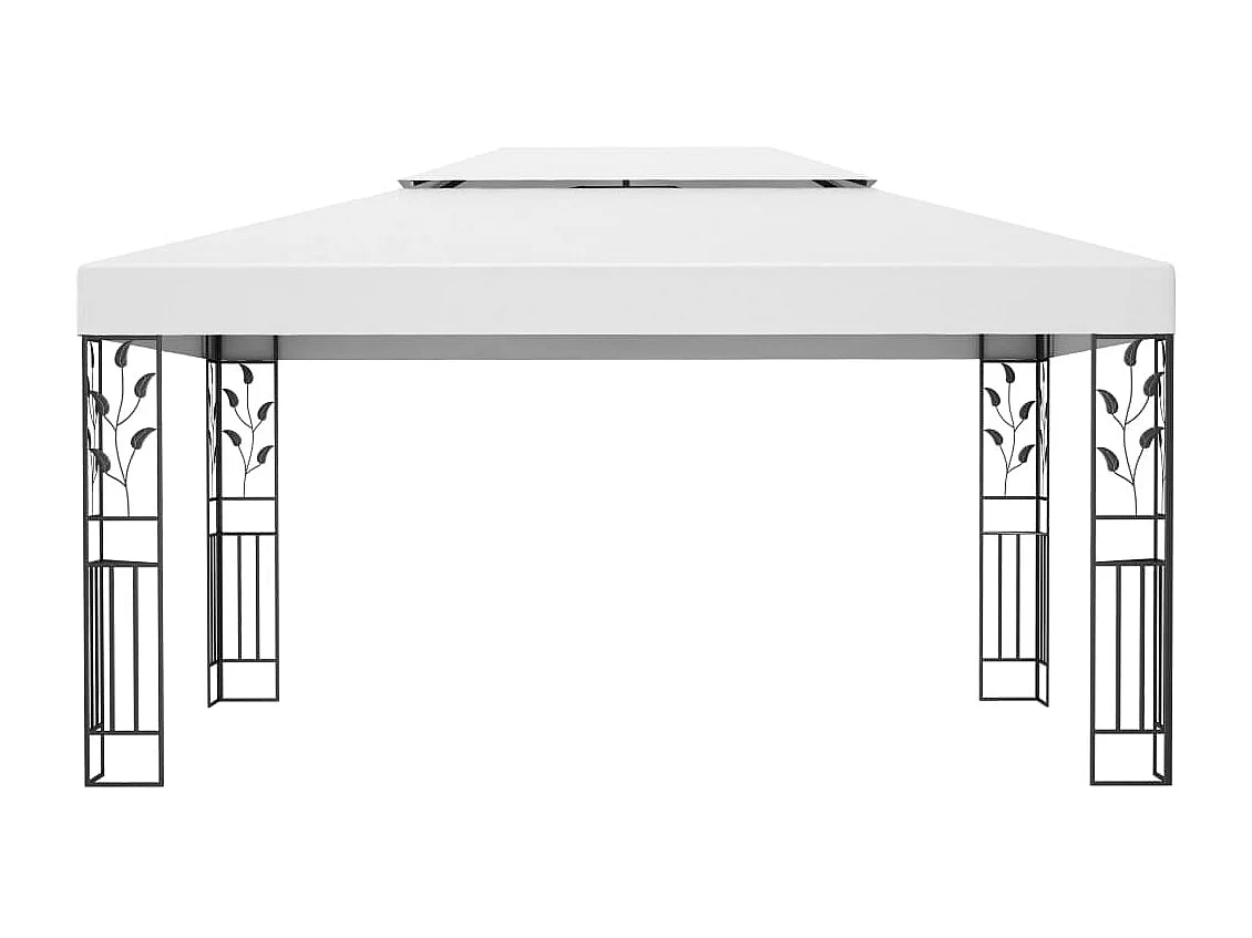 Tonnelle avec double toit 3x4 m Blanc