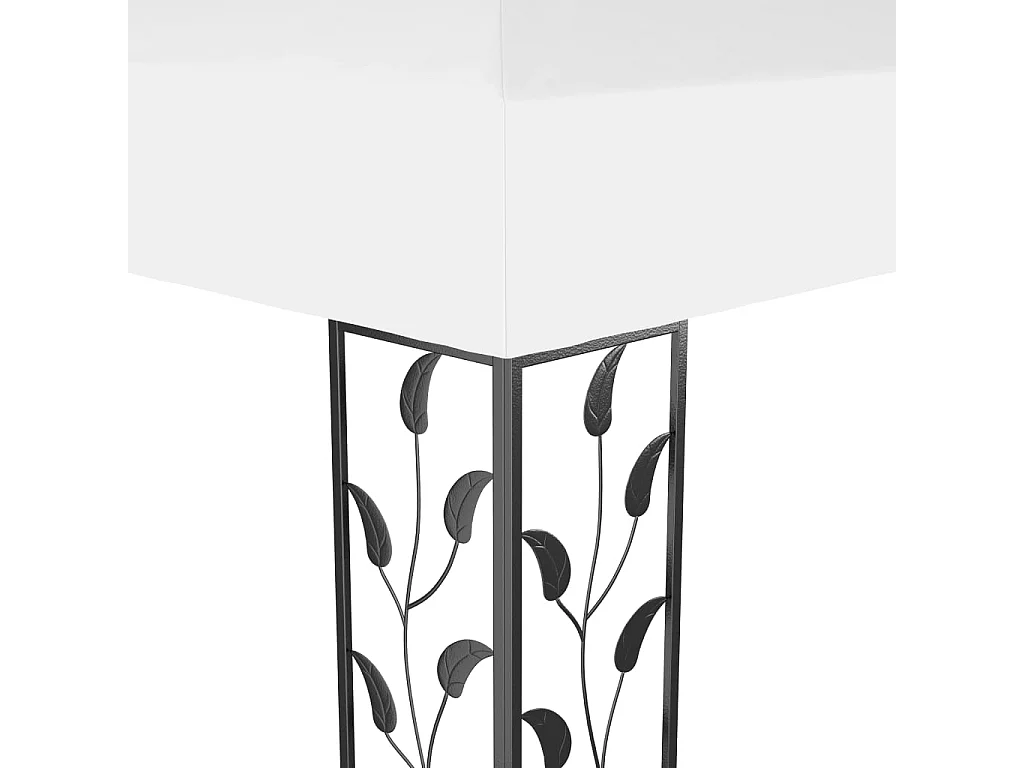 Tonnelle avec double toit 3x4 m Blanc