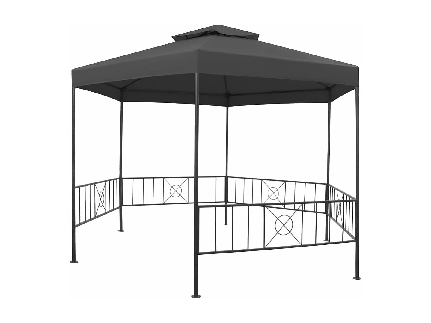 Gazebo da Giardino 323x275x265 cm Antracite