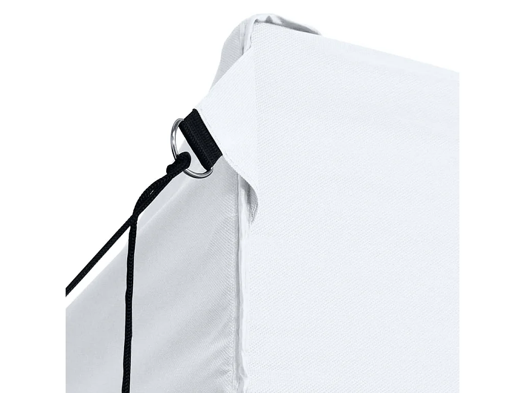 Tente pliable de réception avec 3 parois 3 x 4,5 m Blanc