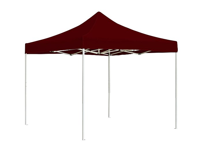 Gazebo Professionale Pieghevole con 2 Pareti 2x2m Acciaio Crema