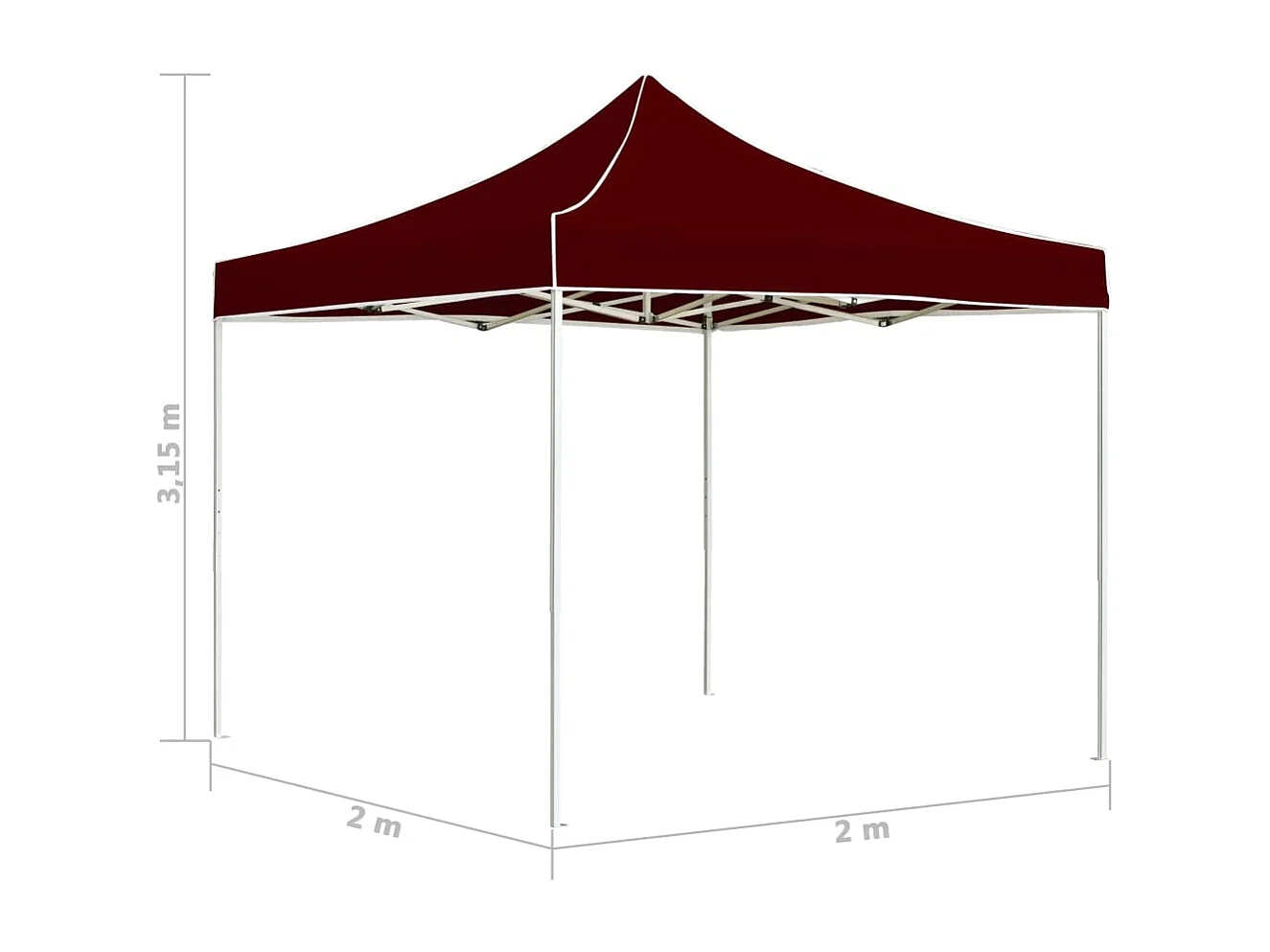 Tenda para festas 3x3 m azul