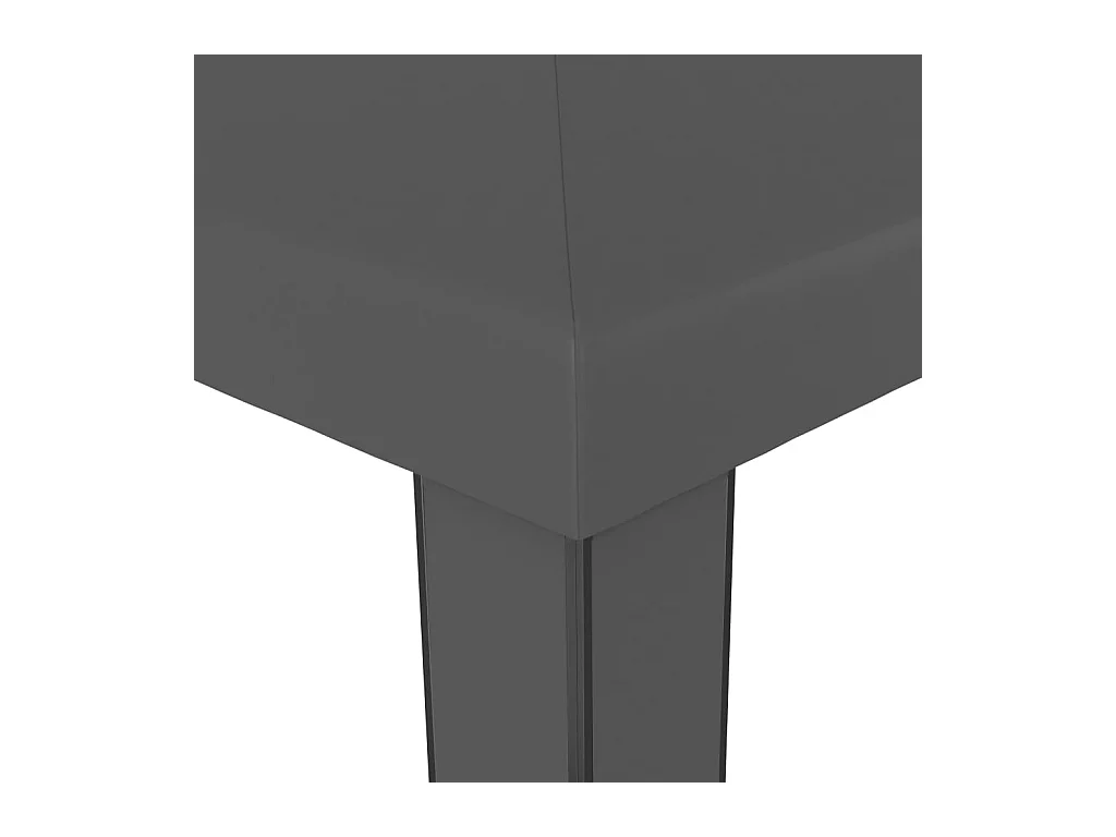 Tonnelle avec double toit et lumières LED 3x3 m Anthracite