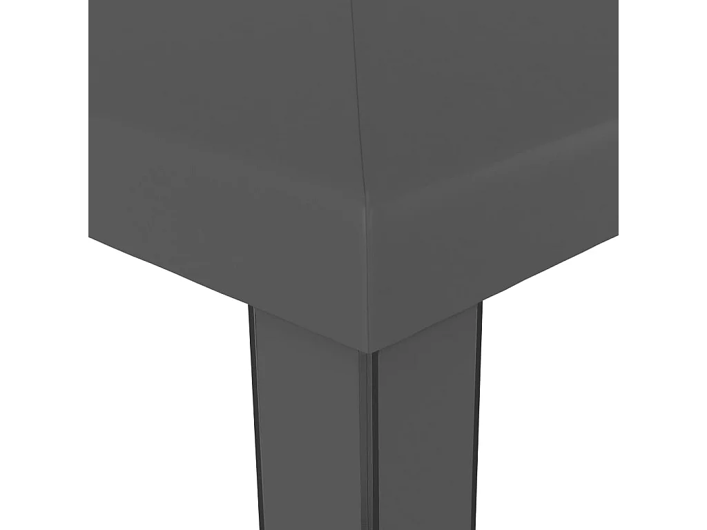 Tonnelle avec double toit et lumières LED 3x3 m Anthracite