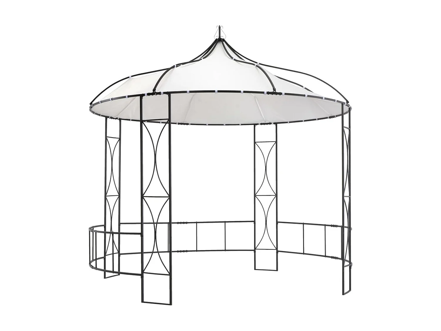 Belvédère 300 x 290 cm Blanc Rond