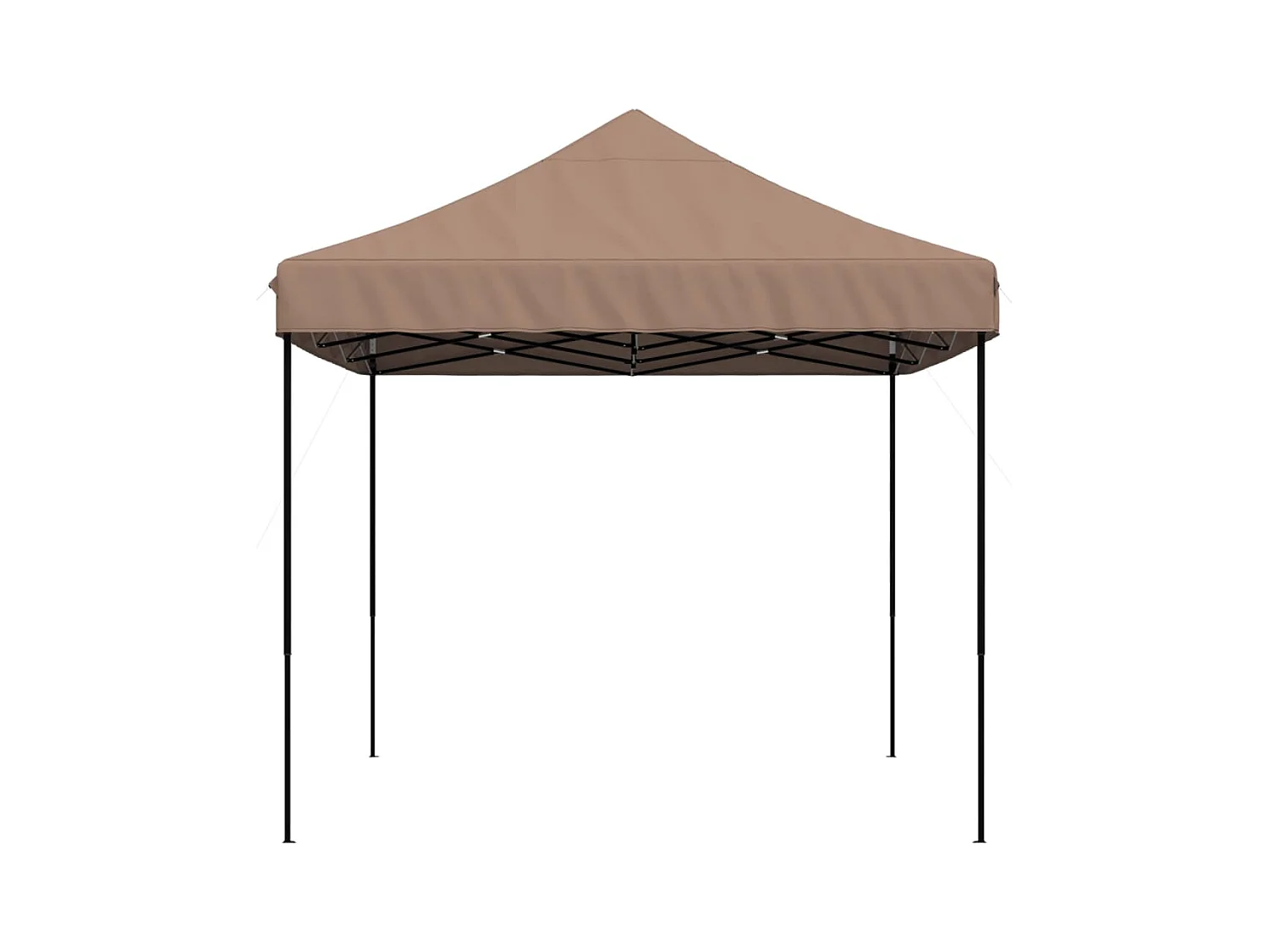 Tente de réception pliable escamotable marron 410x279x315 cm