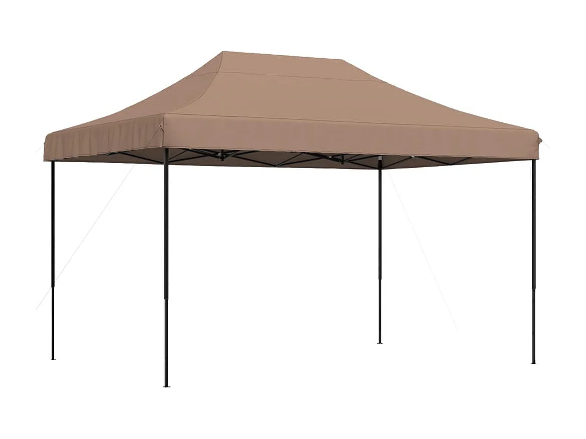Tente de réception pliable escamotable marron 410x279x315 cm