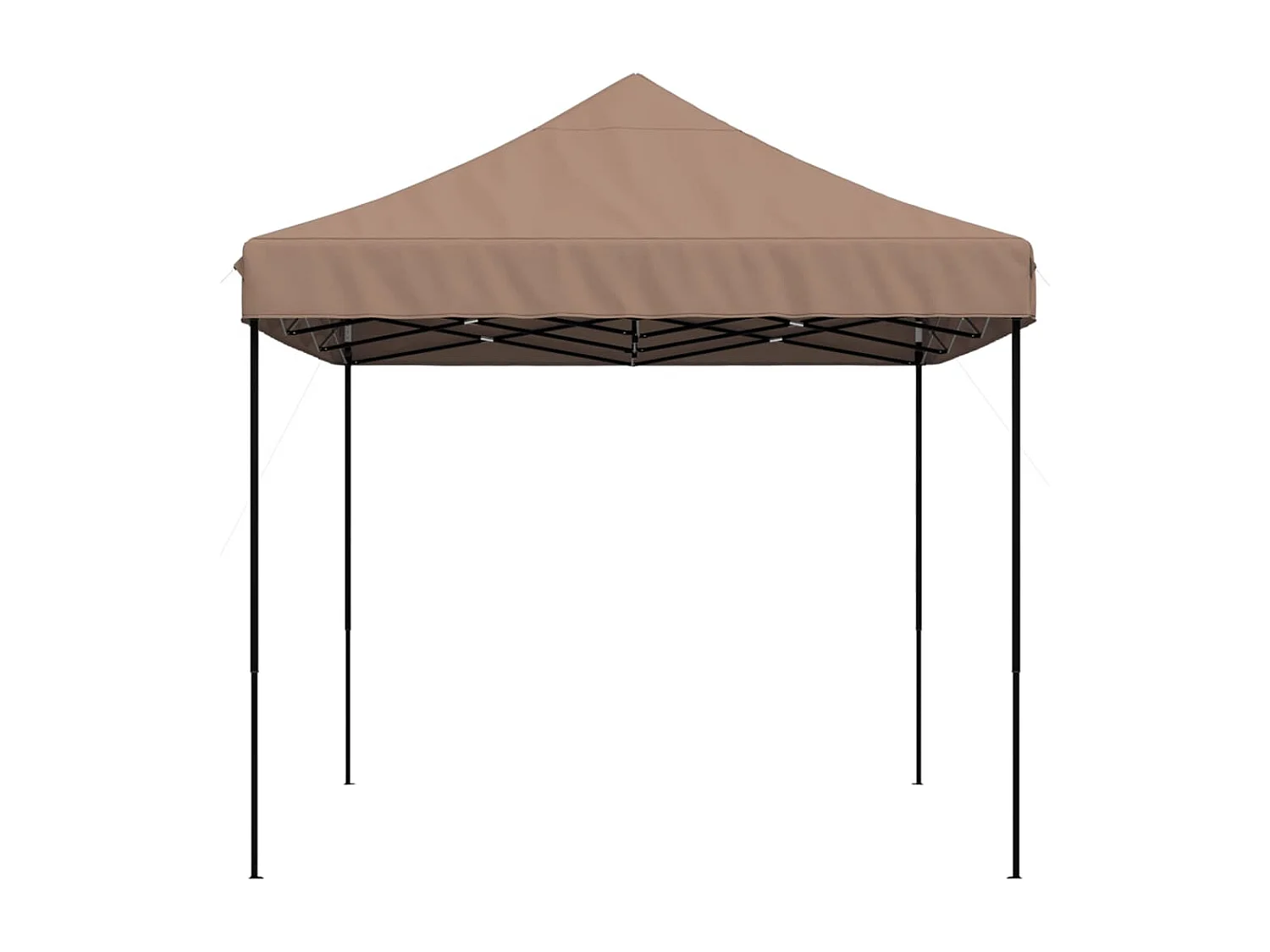 Tente de réception pliable escamotable marron 410x279x315 cm