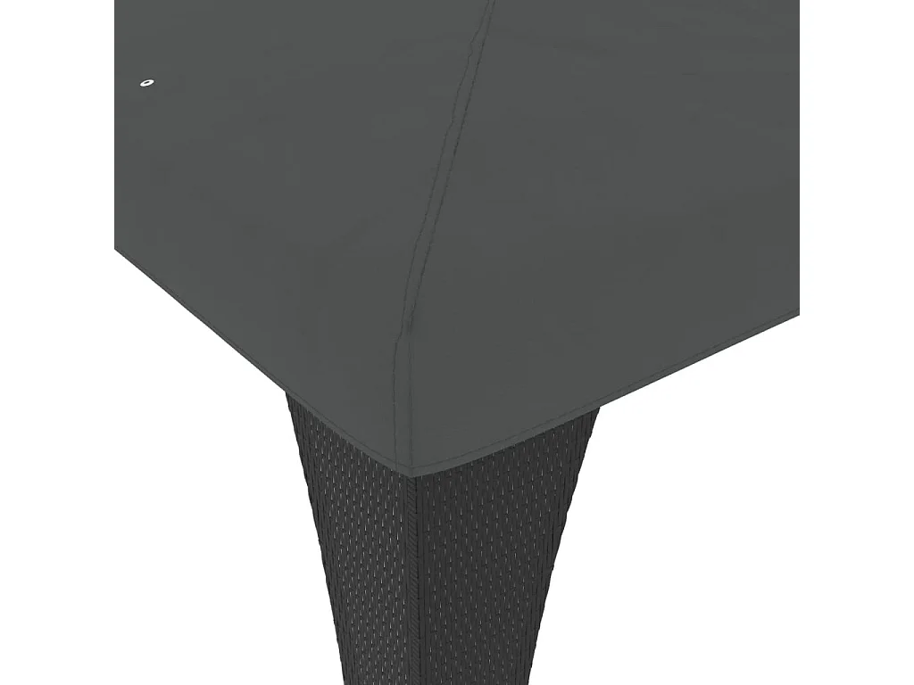 Tonnelle à double toit anthracite 2,98x2,98 m acier