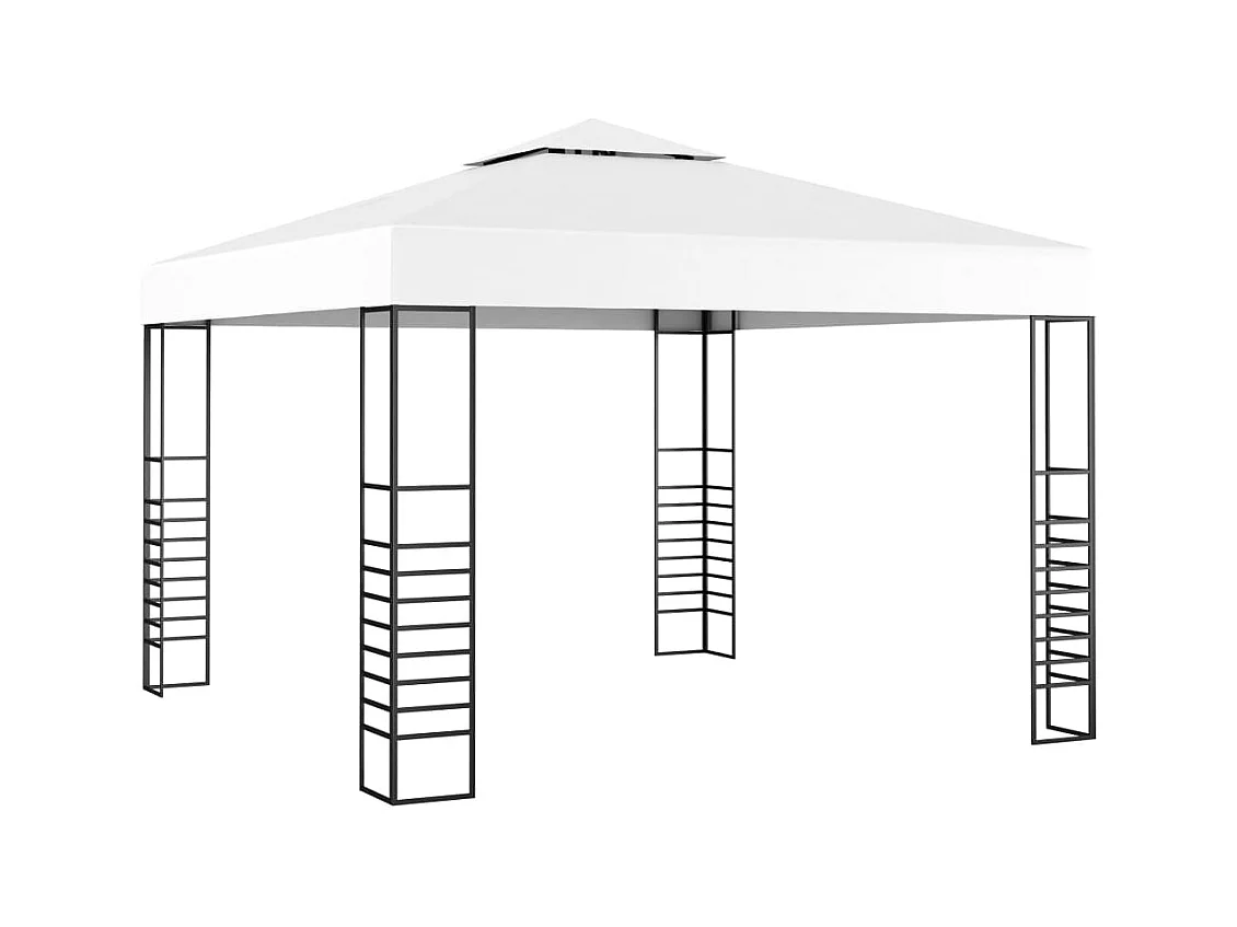 Tonnelle de jardin 3 x 3 m Blanc