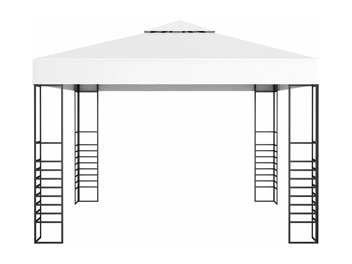 Tonnelle de jardin 3 x 3 m Blanc