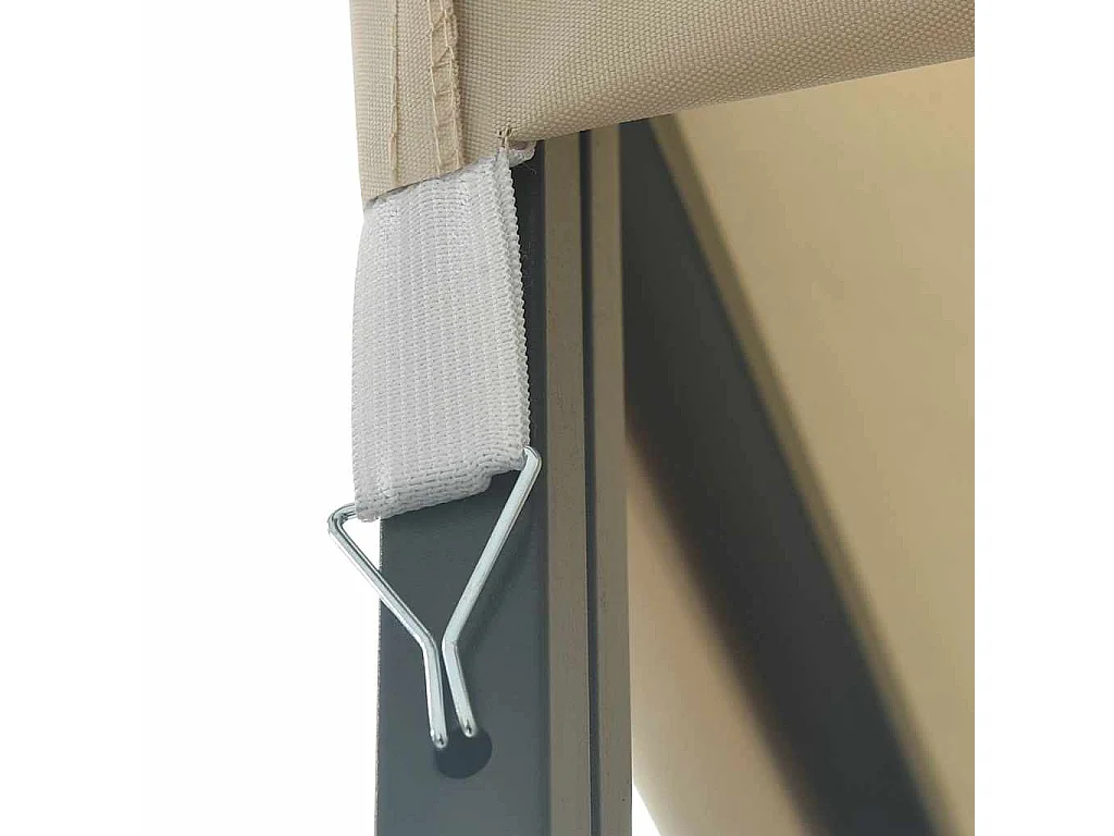 Tonnelle avec guirlande lumineuse à LED 3x3 m Crème