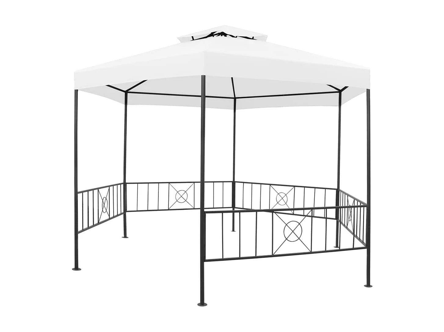 Belvédère de jardin 323x275x265 cm Blanc 180 g/m²