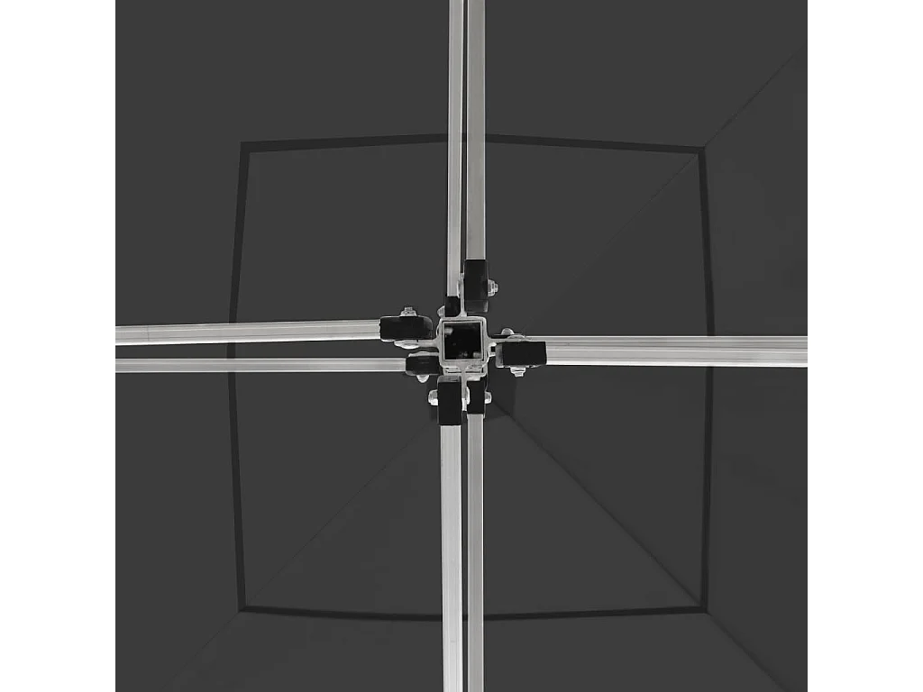 Carpa plegable profesional con paredes aluminio antracita 3x3 m