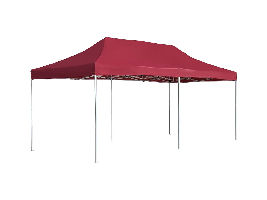 Tente de réception pliable Aluminium 6x3 m Bordeaux