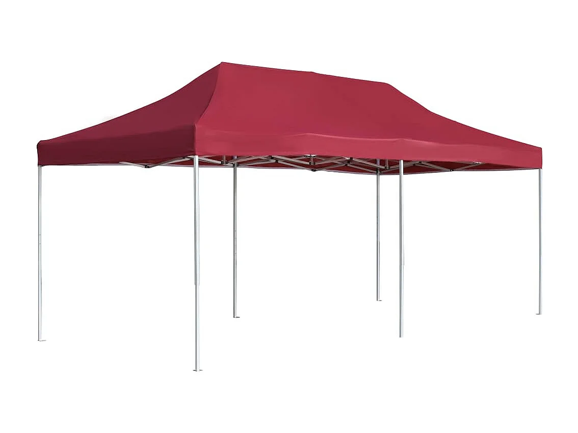 Tente de réception pliable Aluminium 6x3 m Bordeaux