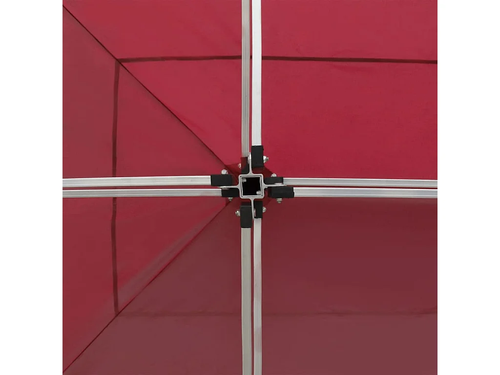 Tente de réception pliable Aluminium 6x3 m Bordeaux