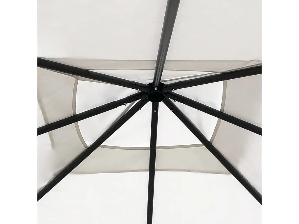 Cenador con cubiertas de postes crema 3x3x2,6 m 160 g/m²