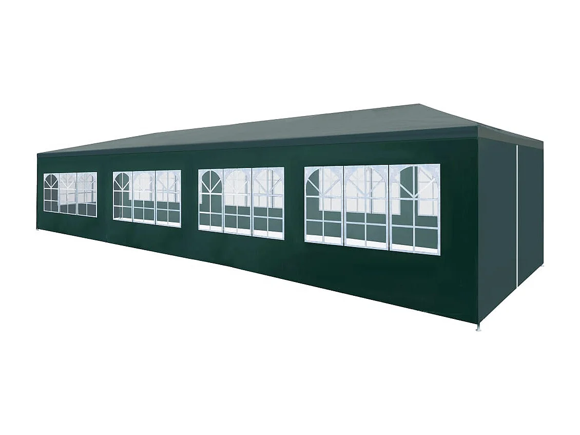 Carpa para fiestas verde 3x12 m