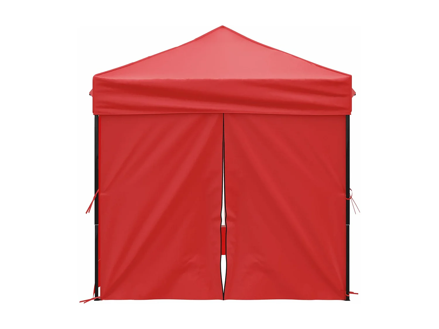 Tente de réception pliable avec parois Rouge 2x2 m