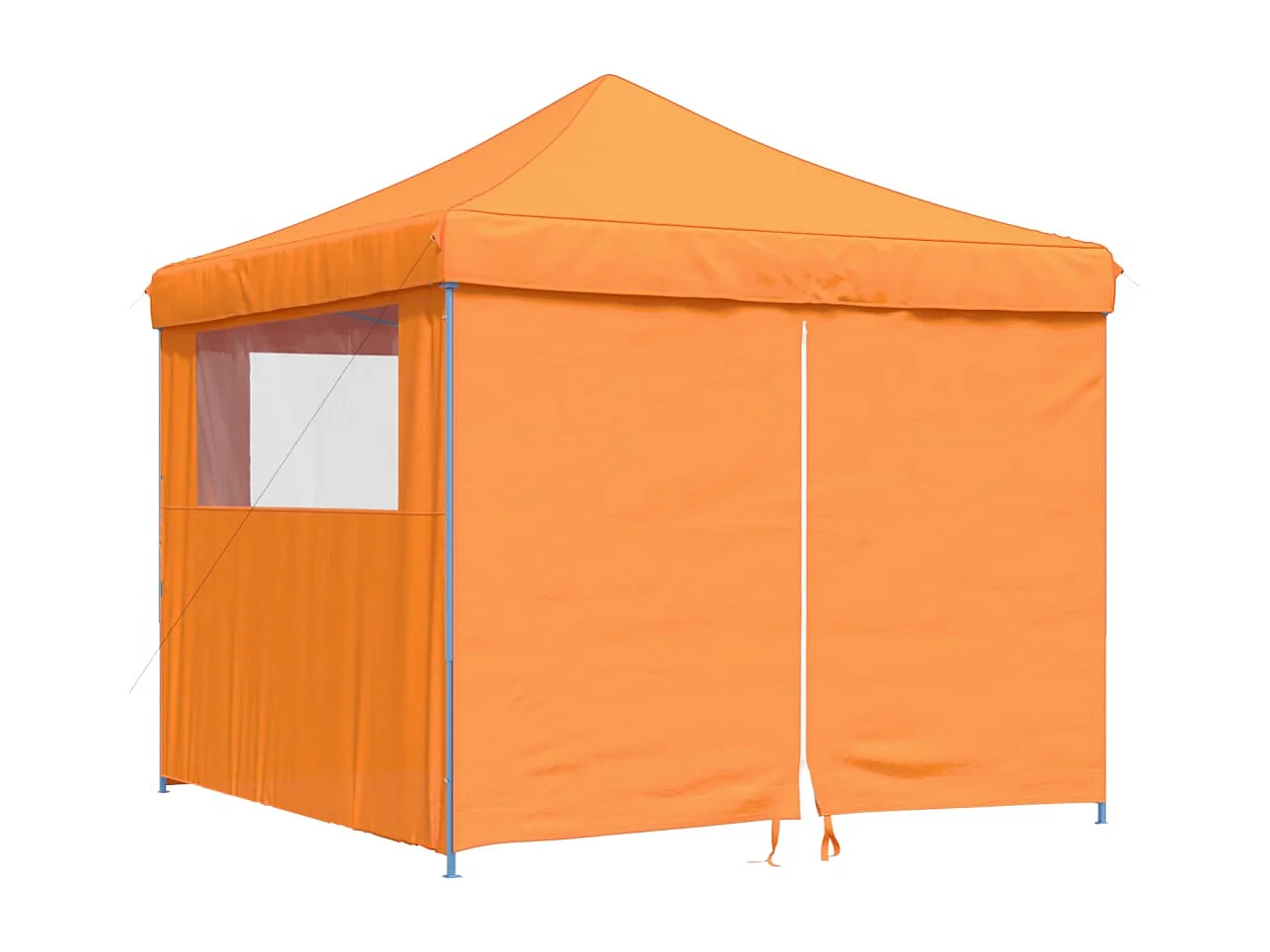 Tenda para festas pop-up dobrável c/ 4 paredes laterais laranja