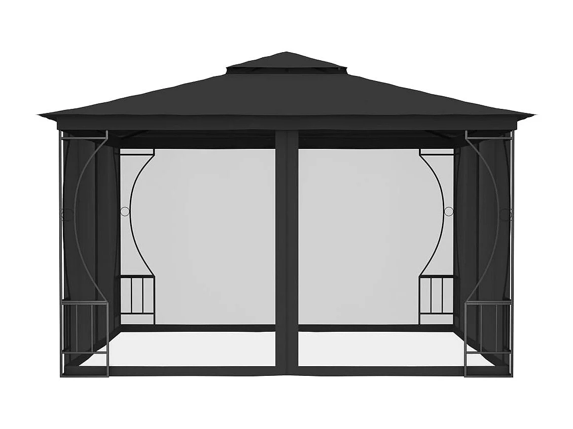 Tonnelle avec moustiquaire 300x300x265 cm Anthracite