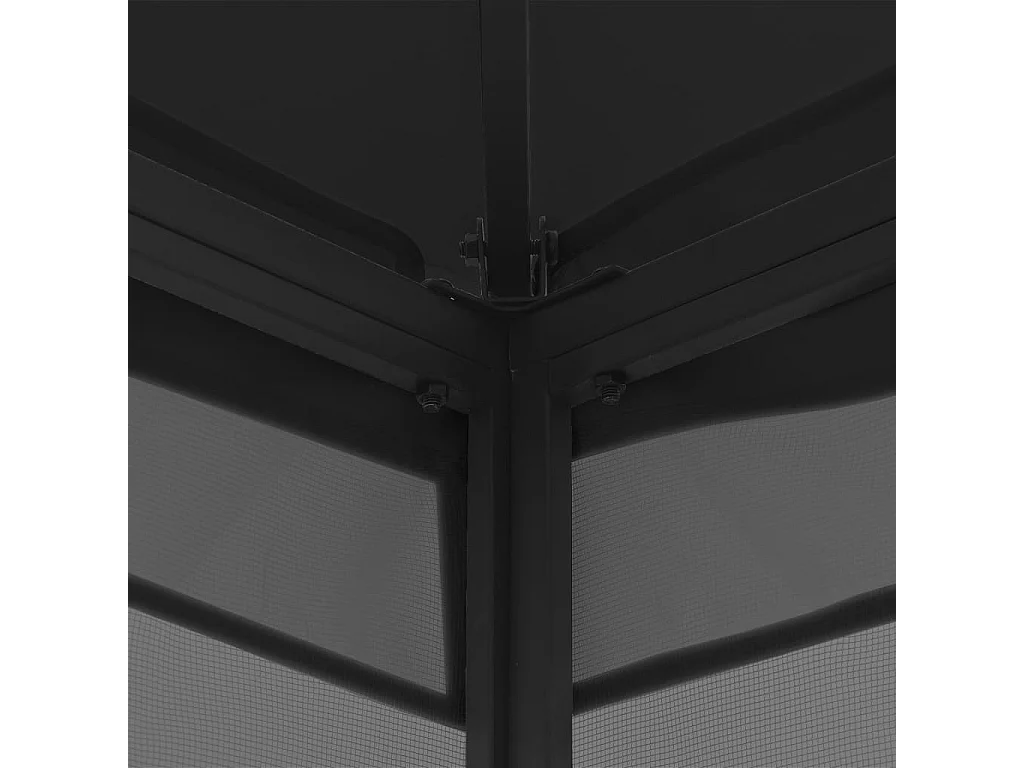 Tonnelle avec moustiquaire 300x300x265 cm Anthracite
