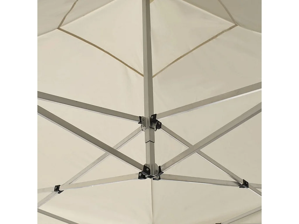 Partytent inklapbaar met wanden 3x3 m aluminium crème