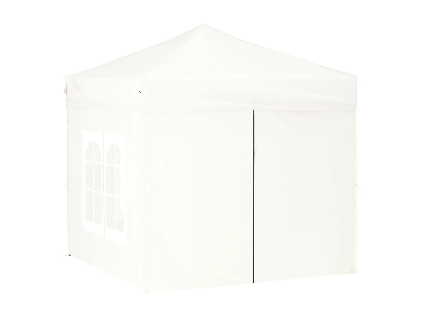 Tente de réception pliable avec parois Blanc 2x2 m