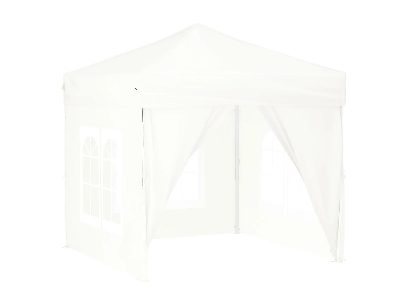Tente de réception pliable avec parois Blanc 2x2 m