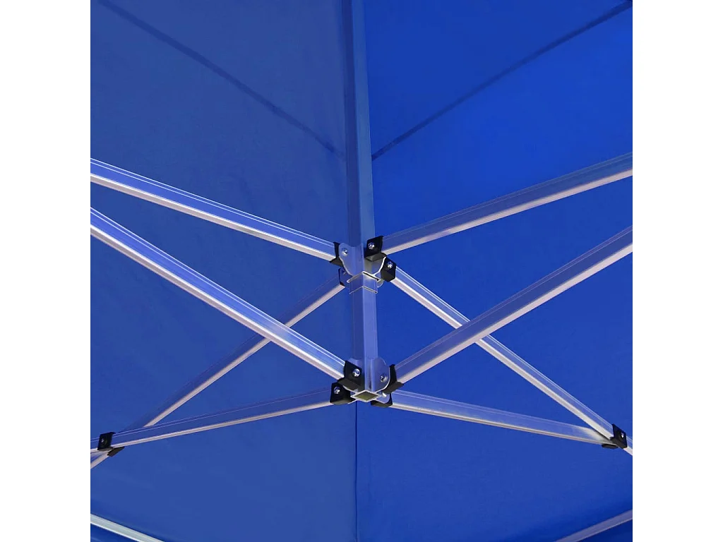 Tente de réception pliable Aluminium 6 x 3 m Bleu