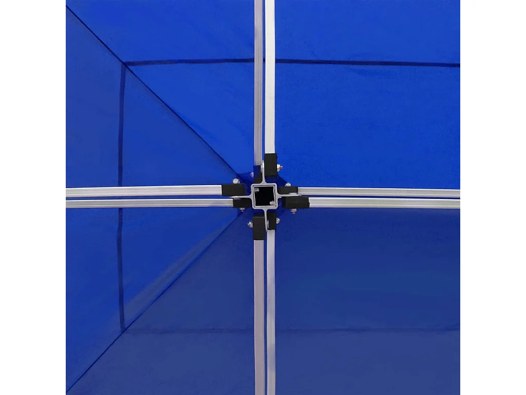 Tente de réception pliable Aluminium 6 x 3 m Bleu