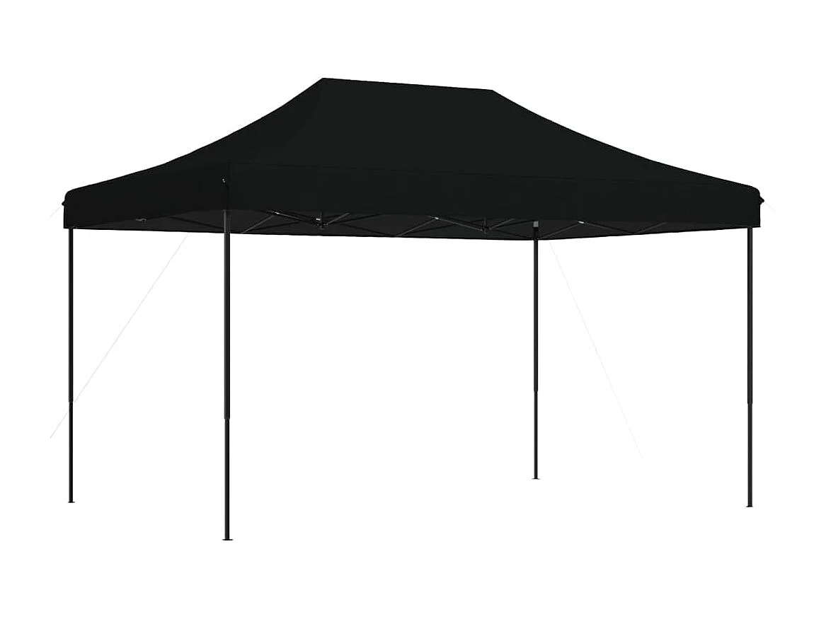Tente de réception pliable escamotable noir 440x292x315 cm