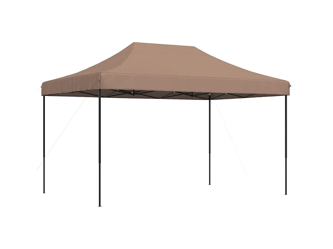 Tente de réception pliable escamotable marron 440x292x315 cm