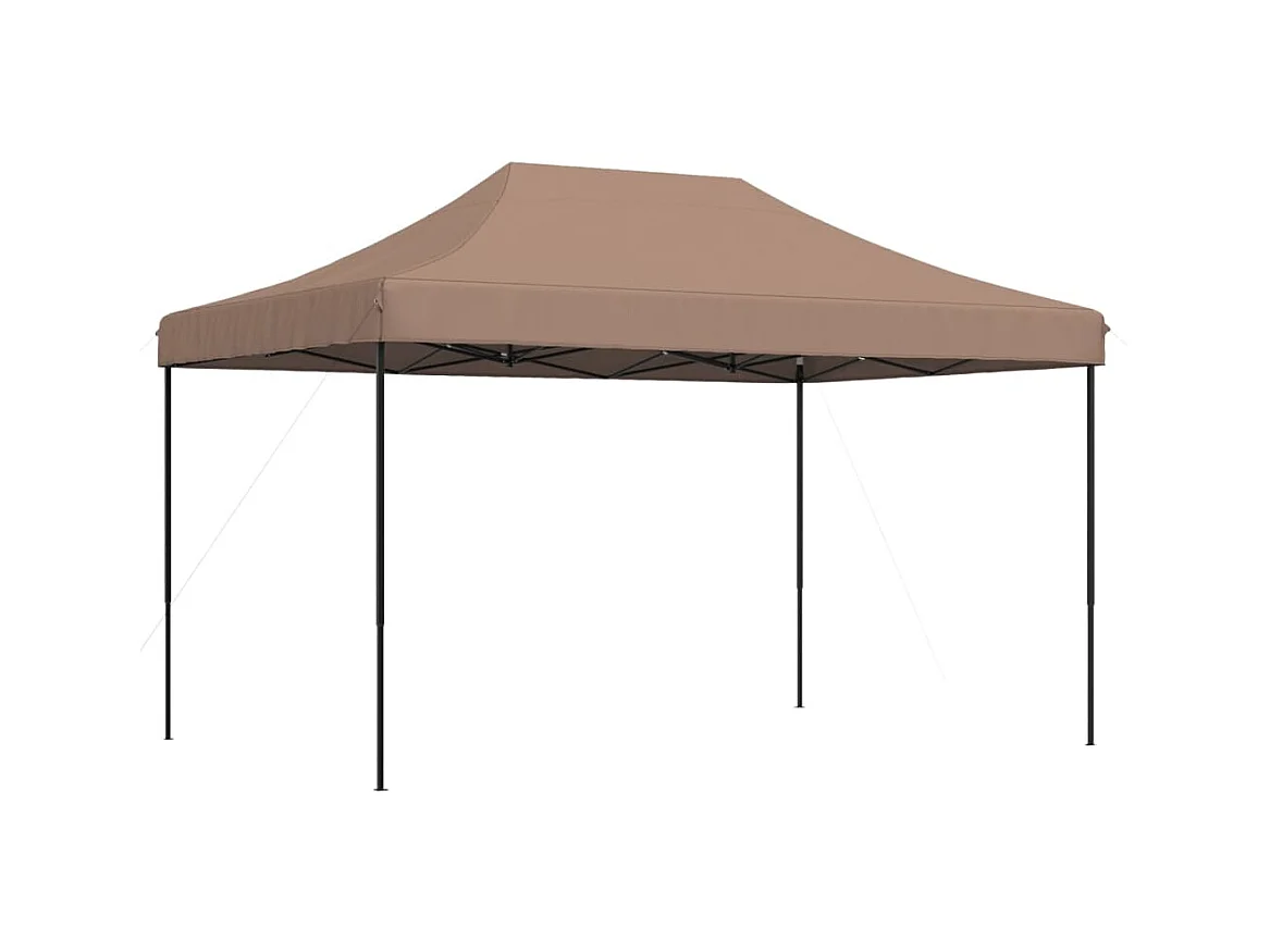 Tente de réception pliable escamotable marron 440x292x315 cm