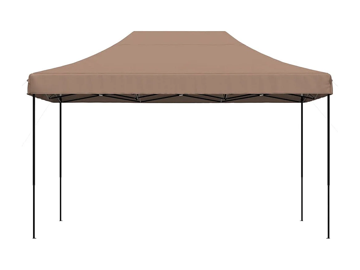 Tente de réception pliable escamotable marron 440x292x315 cm