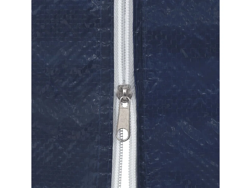 Paroi de tente de réception 2pcs avec fermeture éclair PE Bleu