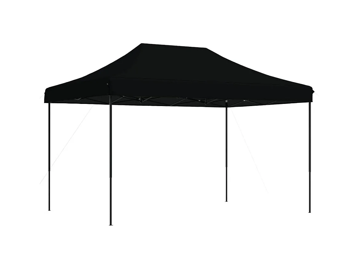 Tente de réception pliable escamotable noir 410x279x315 cm