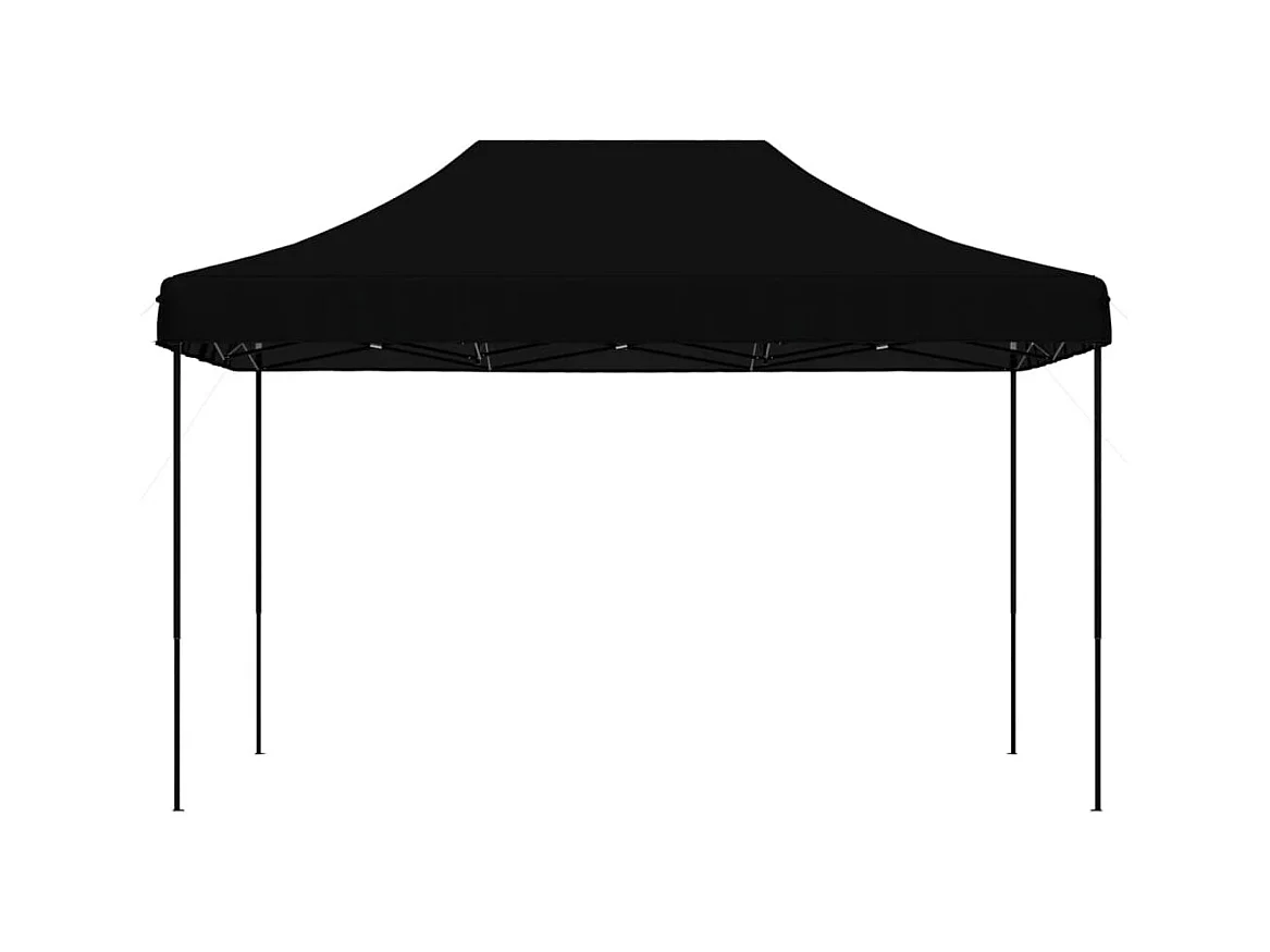 Tente de réception pliable escamotable noir 410x279x315 cm
