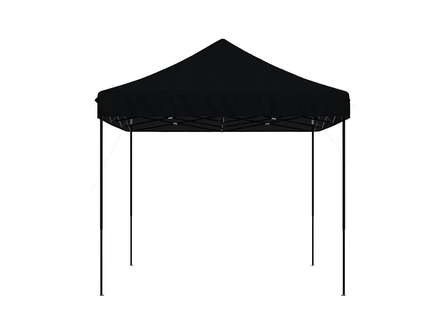Tente de réception pliable escamotable noir 410x279x315 cm