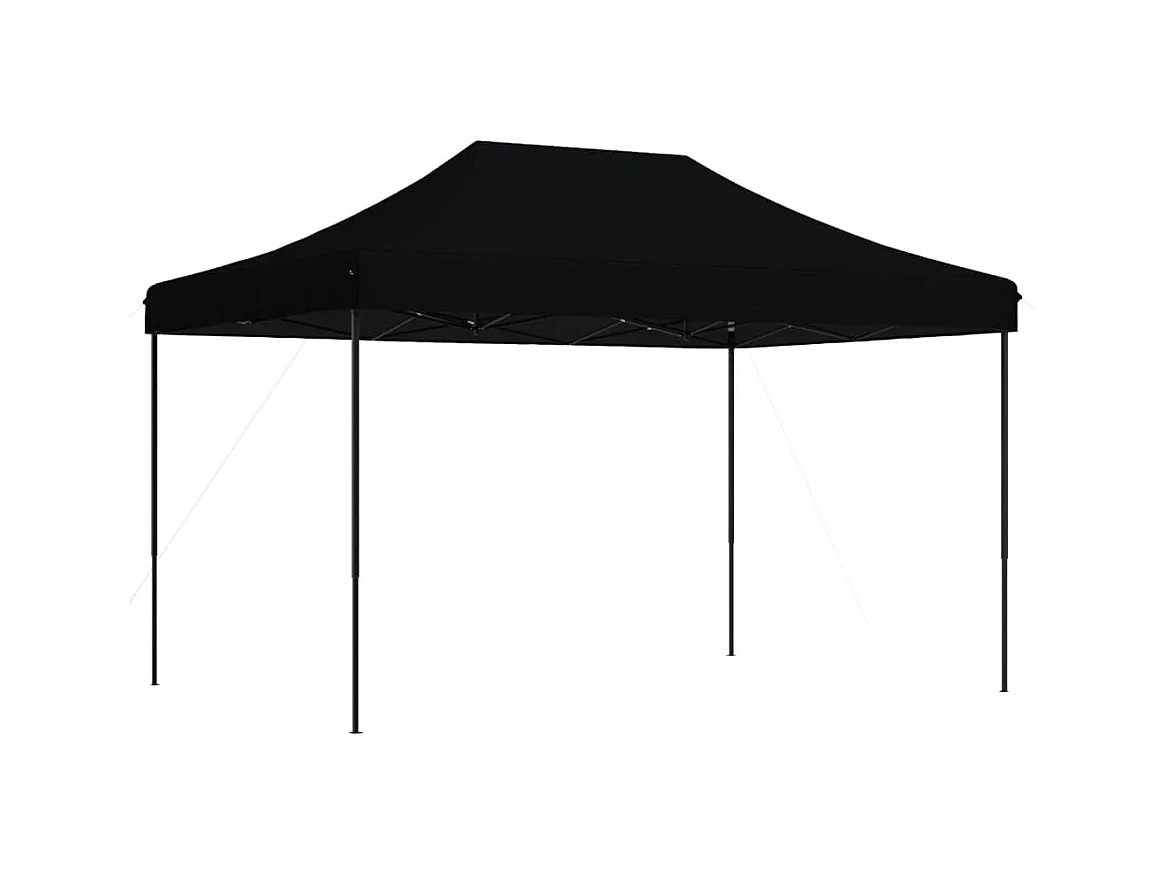 Tente de réception pliable escamotable noir 410x279x315 cm
